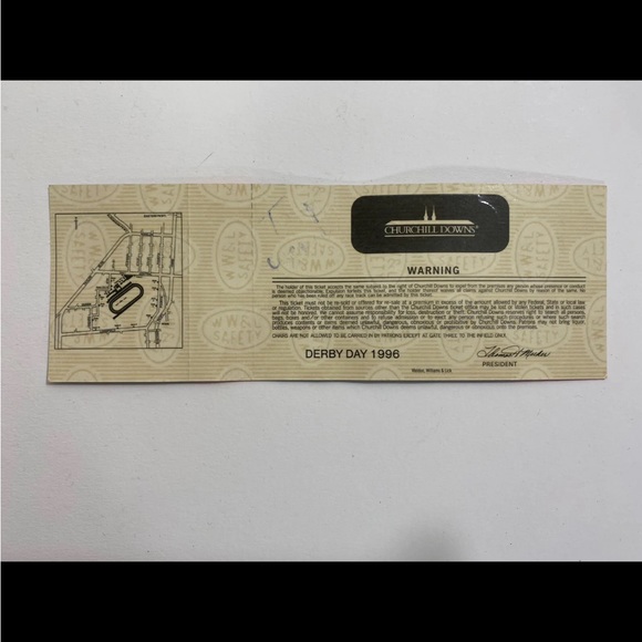 Grindstone MAY 1996 KENTUCKY DERBY 122nd Churchill Downs Original Ticket Horse - Picture 5 of 12